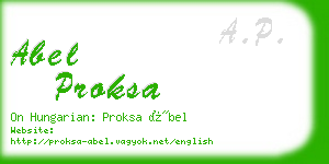 abel proksa business card